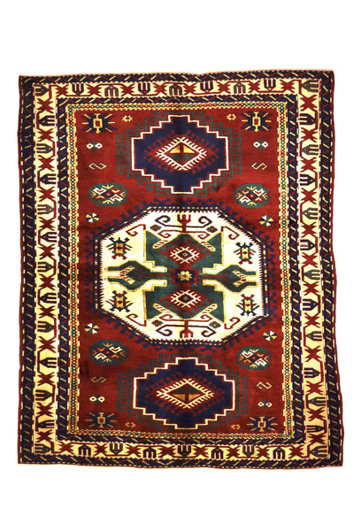 Antique Caucasian Kazak Rug 5' 5