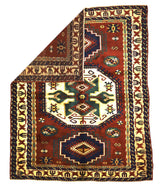 Antique Caucasian Kazak Rug 5' 5" x 6' 10''