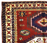 Antique Caucasian Kazak Rug 5' 5" x 6' 10''