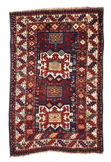 Antique Caucasian Kazak Rug 4'1" x 6' 3"