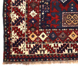 Antique Caucasian Kazak Rug 4'1" x 6' 3"