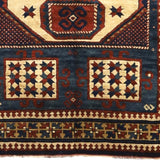Antique Caucasian Kazak Rug 4'10" x 5' 9''