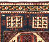 Antique Caucasian Kazak Rug 4'10" x 5' 9''