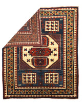 Antique Caucasian Kazak Rug 4'10" x 5' 9''