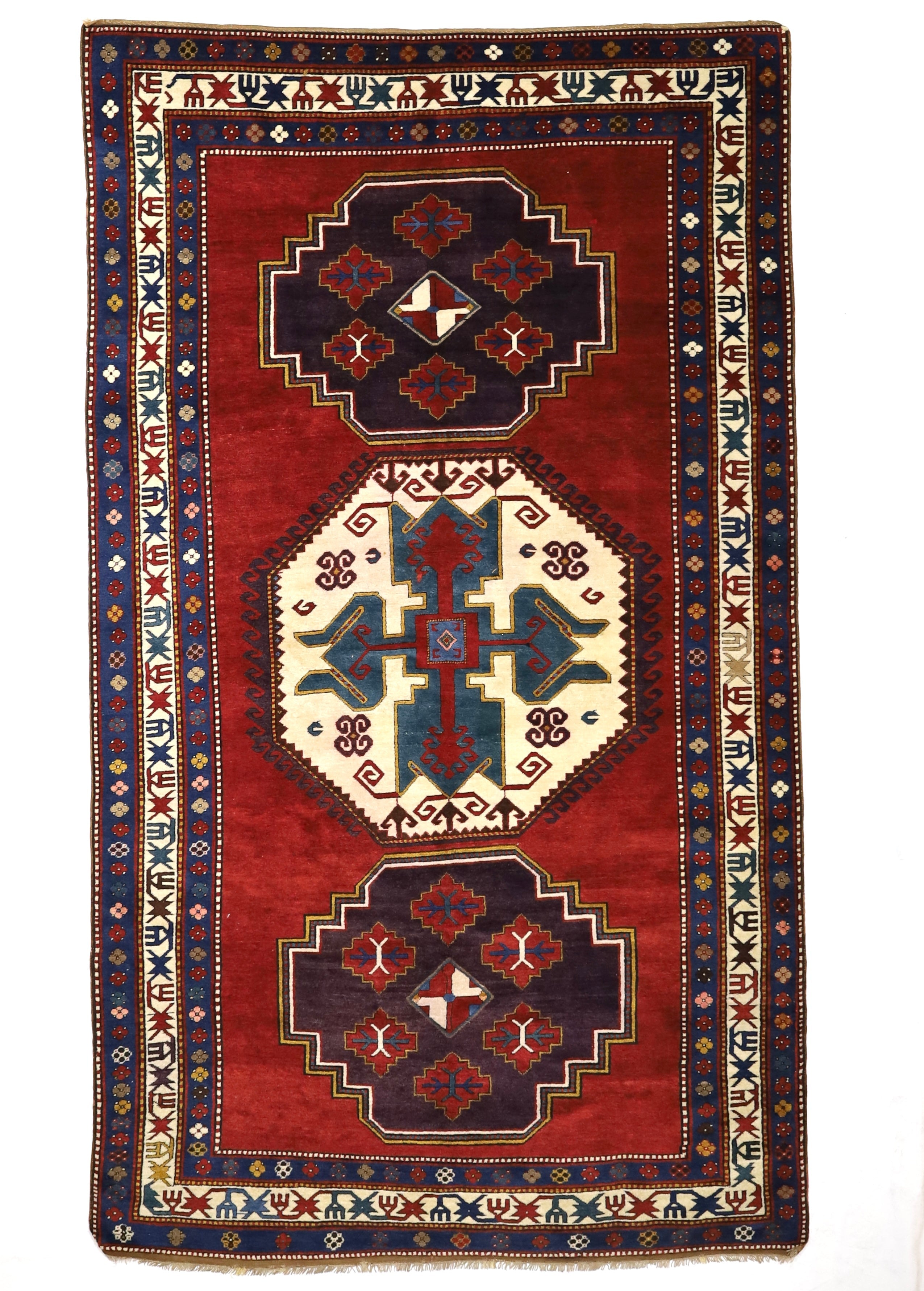 Antique Caucasian Kazak Rug 5'9" x 10' 0"