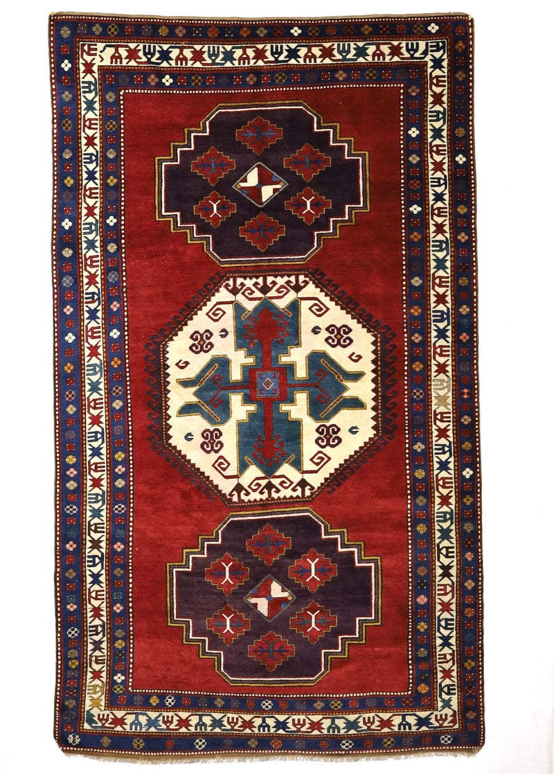 Antique Caucasian Kazak Rug 5'9