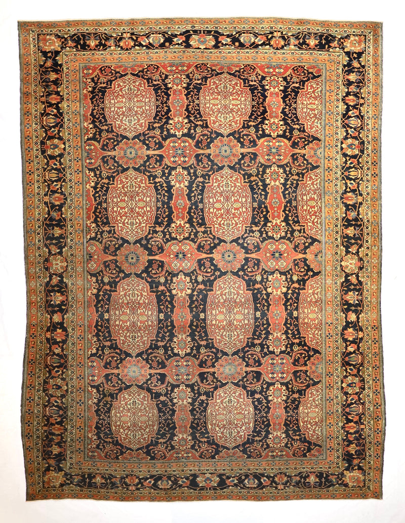 Antique  Mohtasham Kashan Rug 7' 3