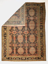 Antique  Mohtasham Kashan Rug 7' 3" x 9' 11"