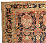 Antique  Mohtasham Kashan Rug 7' 3" x 9' 11"
