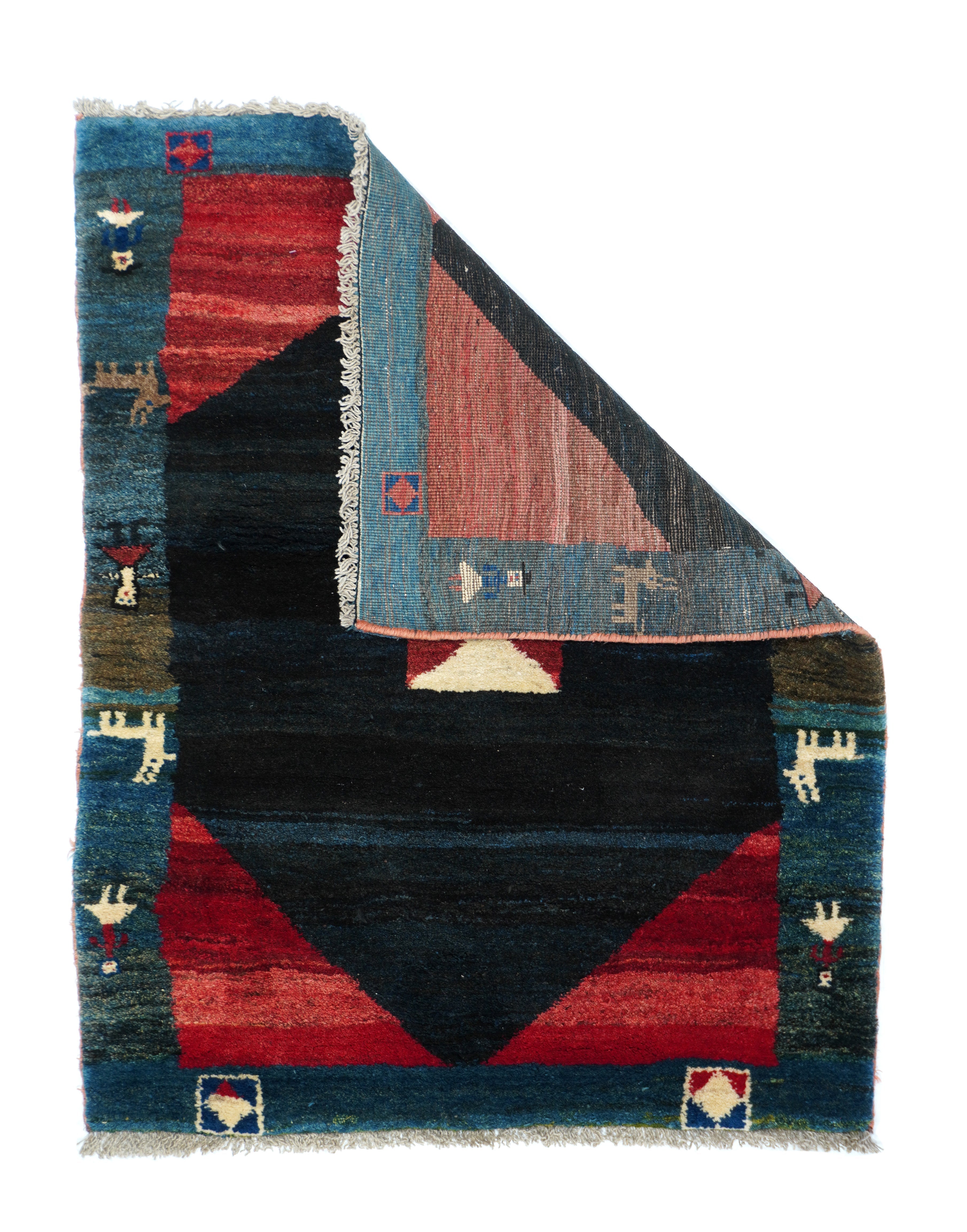 Vintage Gabbeh Rug 3'8'' x 4'10''