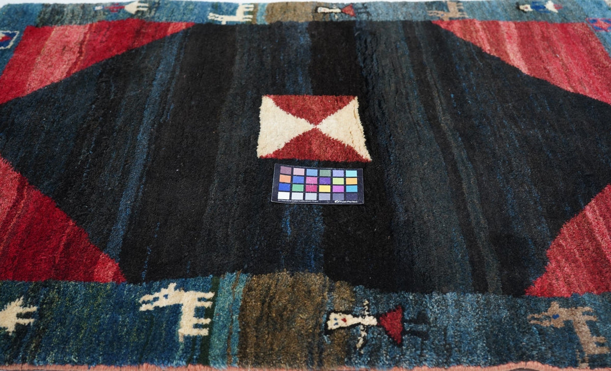 Vintage Gabbeh Rug 3'8'' x 4'10''