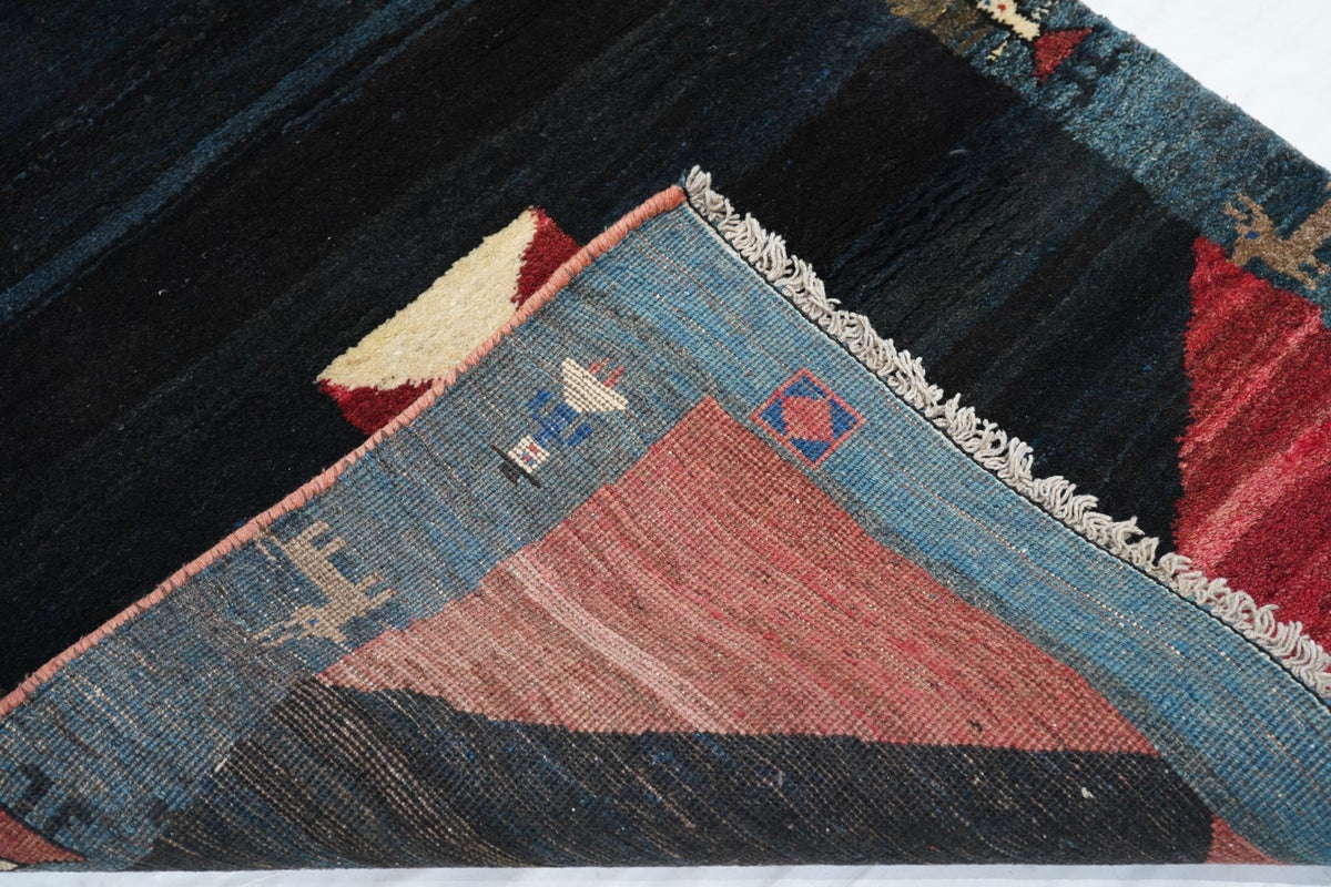 Vintage Gabbeh Rug 3'8'' x 4'10''