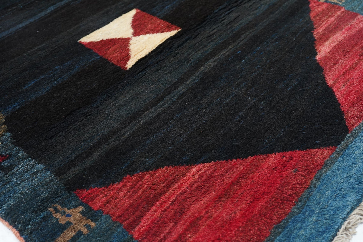 Vintage Gabbeh Rug 3'8'' x 4'10''