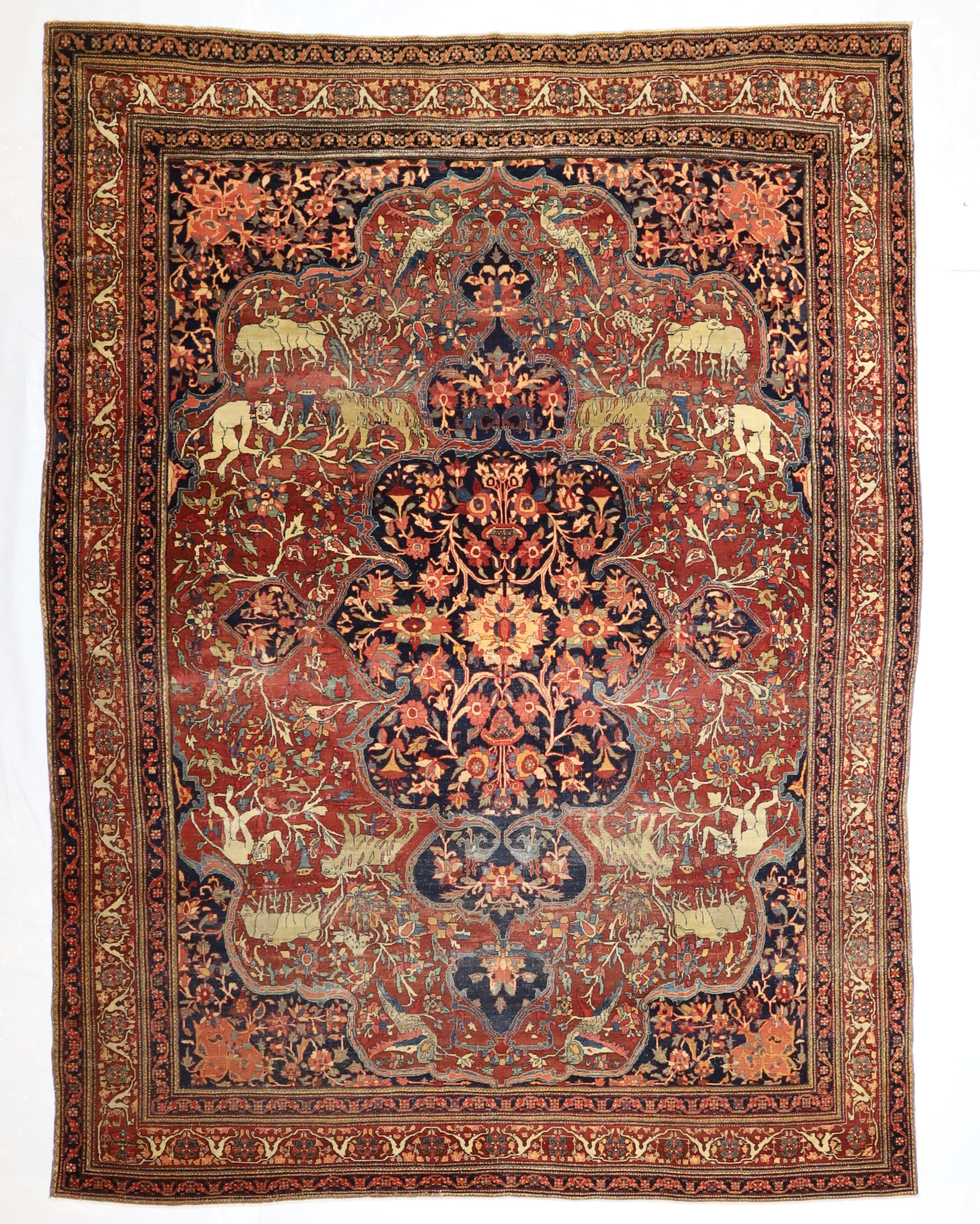 Antique Farahan Sarouk Rug 7'3" x 10' 0"