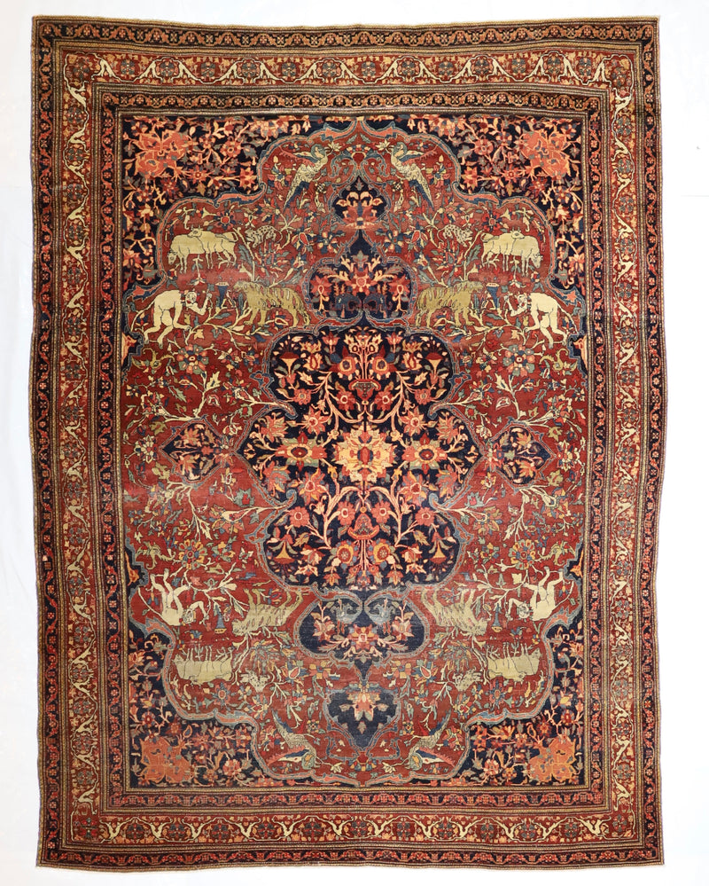 Antique Farahan Sarouk Rug 7'3