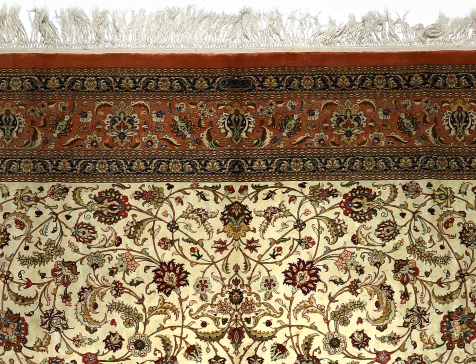 Extremely Fine  Silk Qum Rug 7'9" x 11' 5''