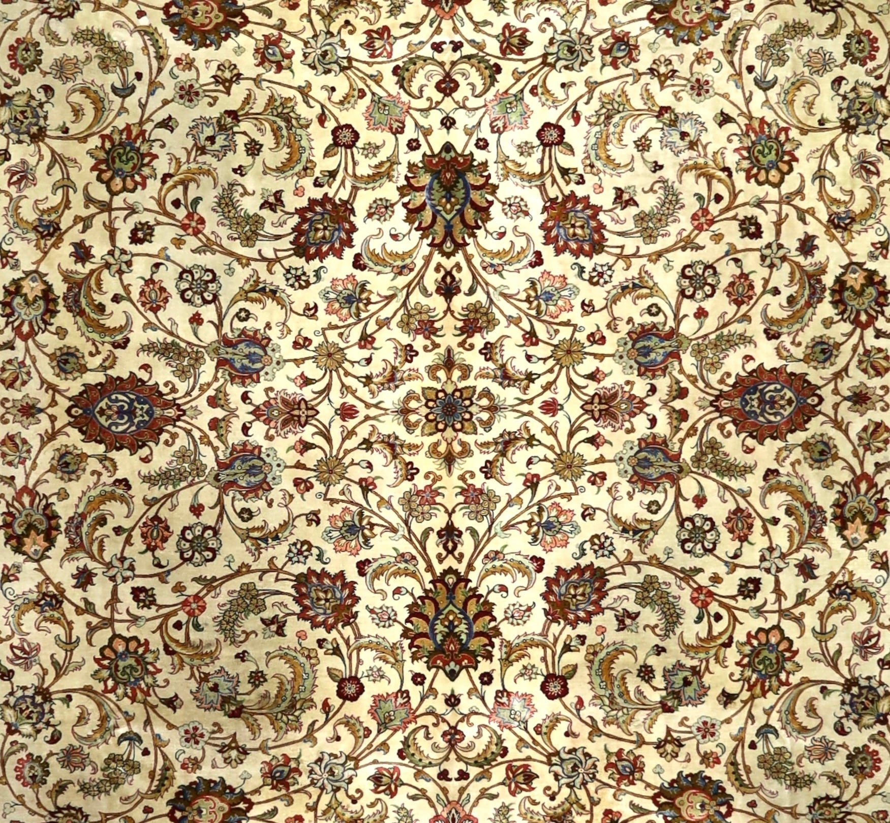 Extremely Fine  Silk Qum Rug 7'9" x 11' 5''