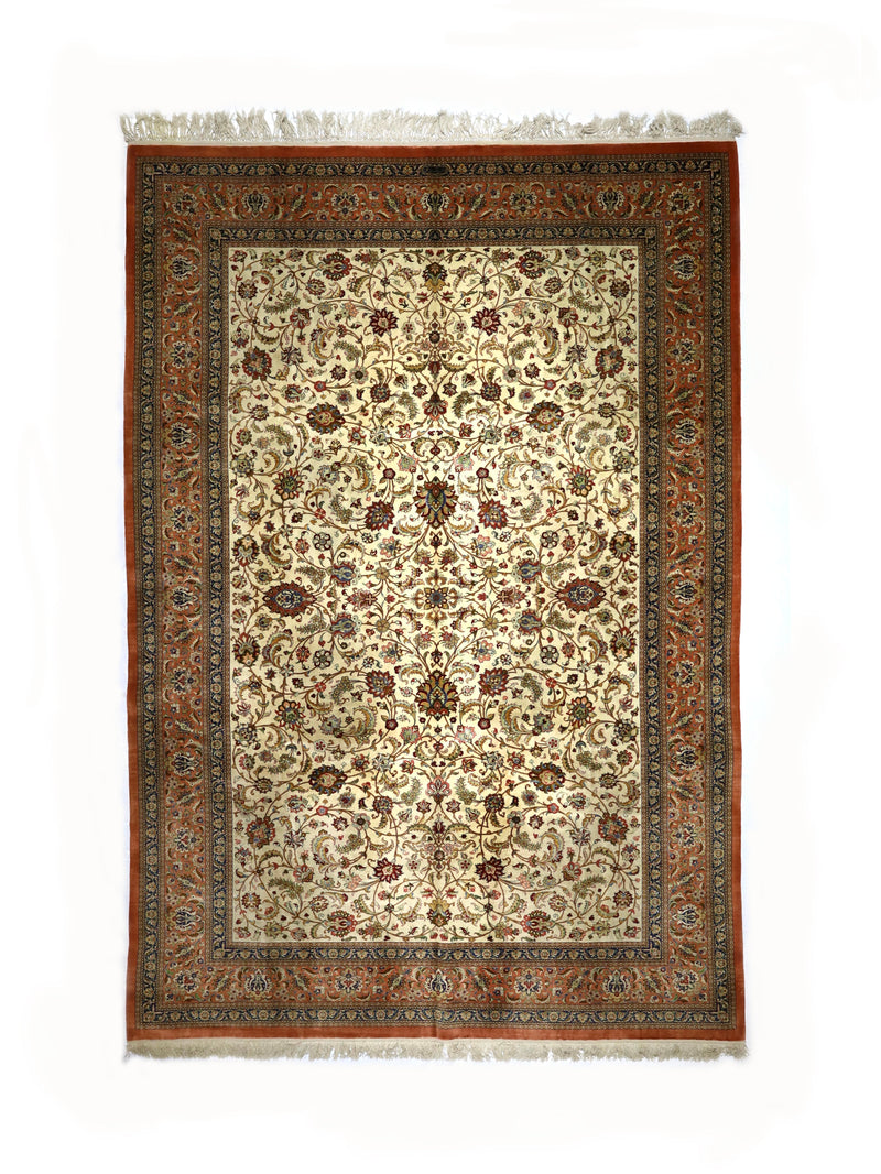 Extremely Fine  Silk Qum Rug 7'9