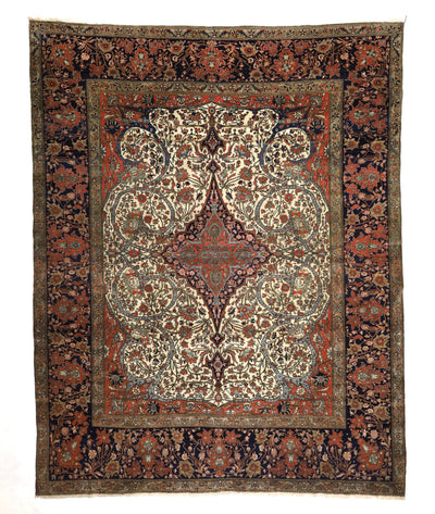 Antique  Mohtasham Kashan Rug 7'9