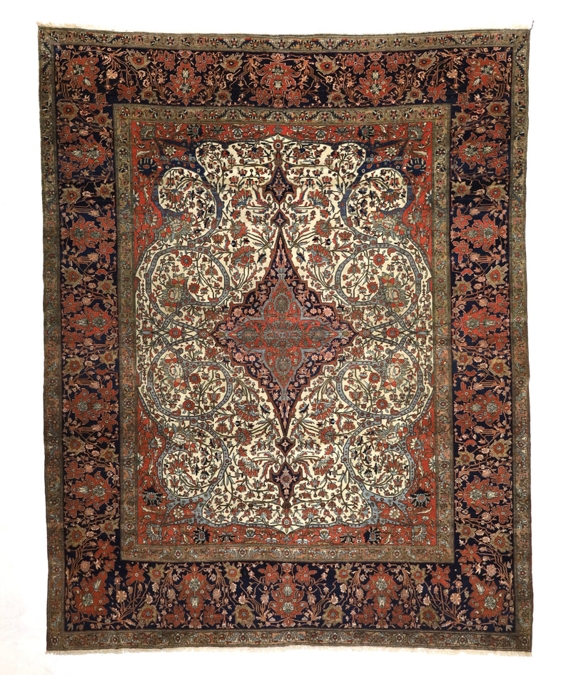 Antique  Mohtasham Kashan Rug 7'9