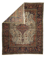 Antique  Mohtasham Kashan Rug 7'9" x 9' 9''