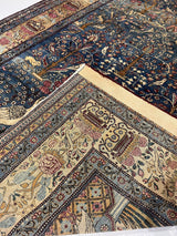 Extremely Fine Antique  Tehran with great and rare color background Rug 6'5" x 9' 5''