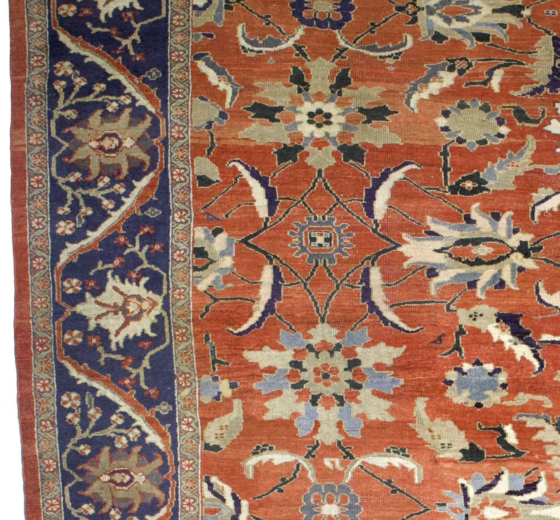 Fine Antique  Sultanabad Mahal Rug 12'10" x 17' 8"