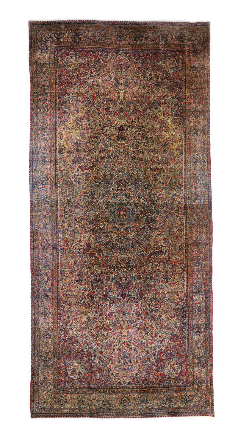 Antique  Kerman Rug 11'0