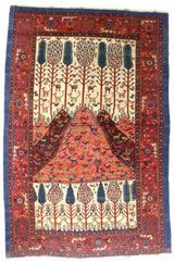 Fine Antique Persian Bakhshayesh Rug 5' 9" x 8' 7"