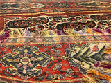 Extremely Fine Antique  Senneh Silk Foundation (Half rang silk fringes) Rug 4' 5" x 6' 7"