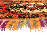 Extremely Fine Antique  Senneh Silk Foundation (Half rang silk fringes) Rug 4' 5" x 6' 7"