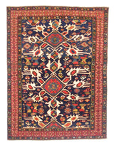 Antique Caucasian Kuba Rug 3'7" x 4' 10"