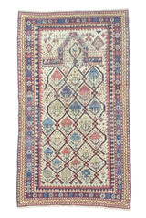Antique Caucasian Shirvan Daghastan Rug 2'9" x 4' 10''