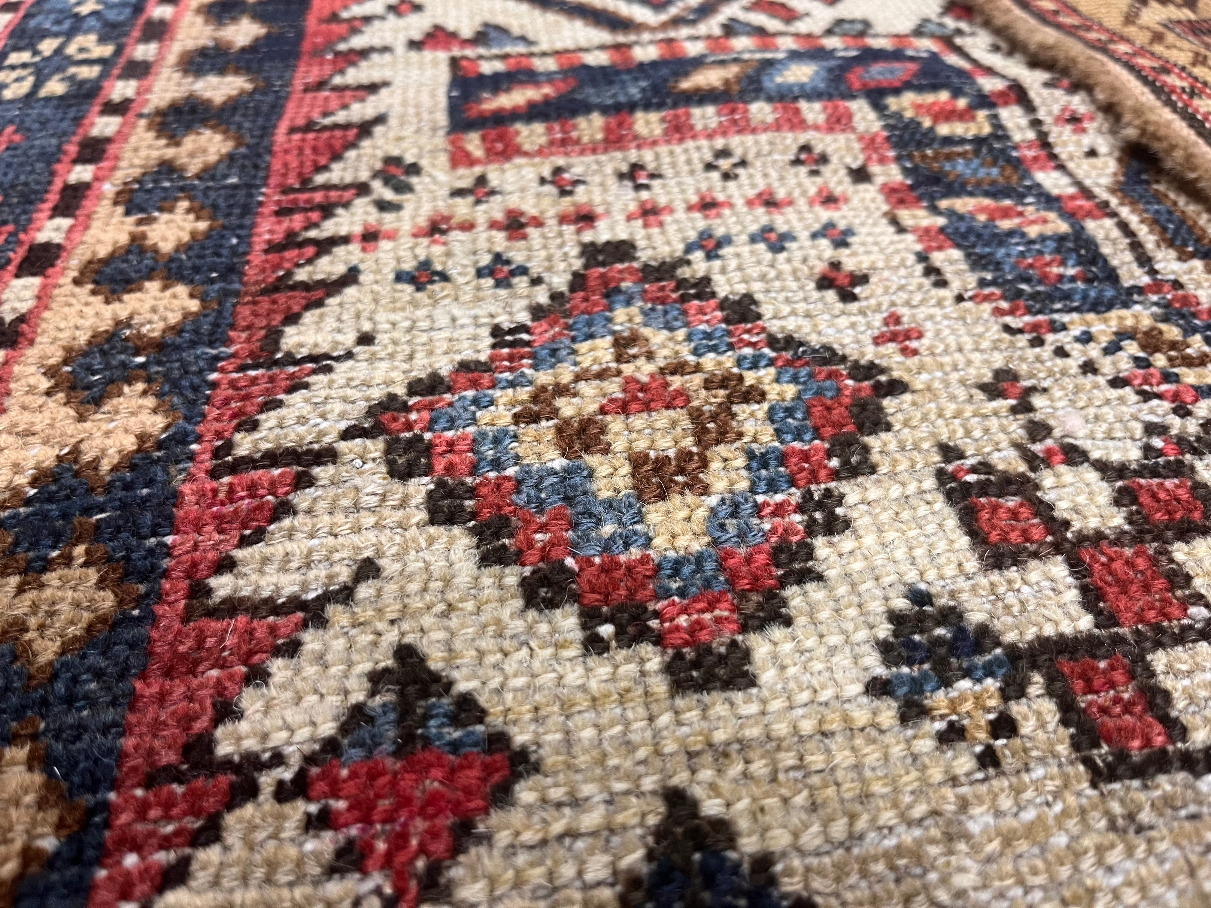 Antique Caucasian Shirvan Daghastan Rug 2'9" x 4' 10''