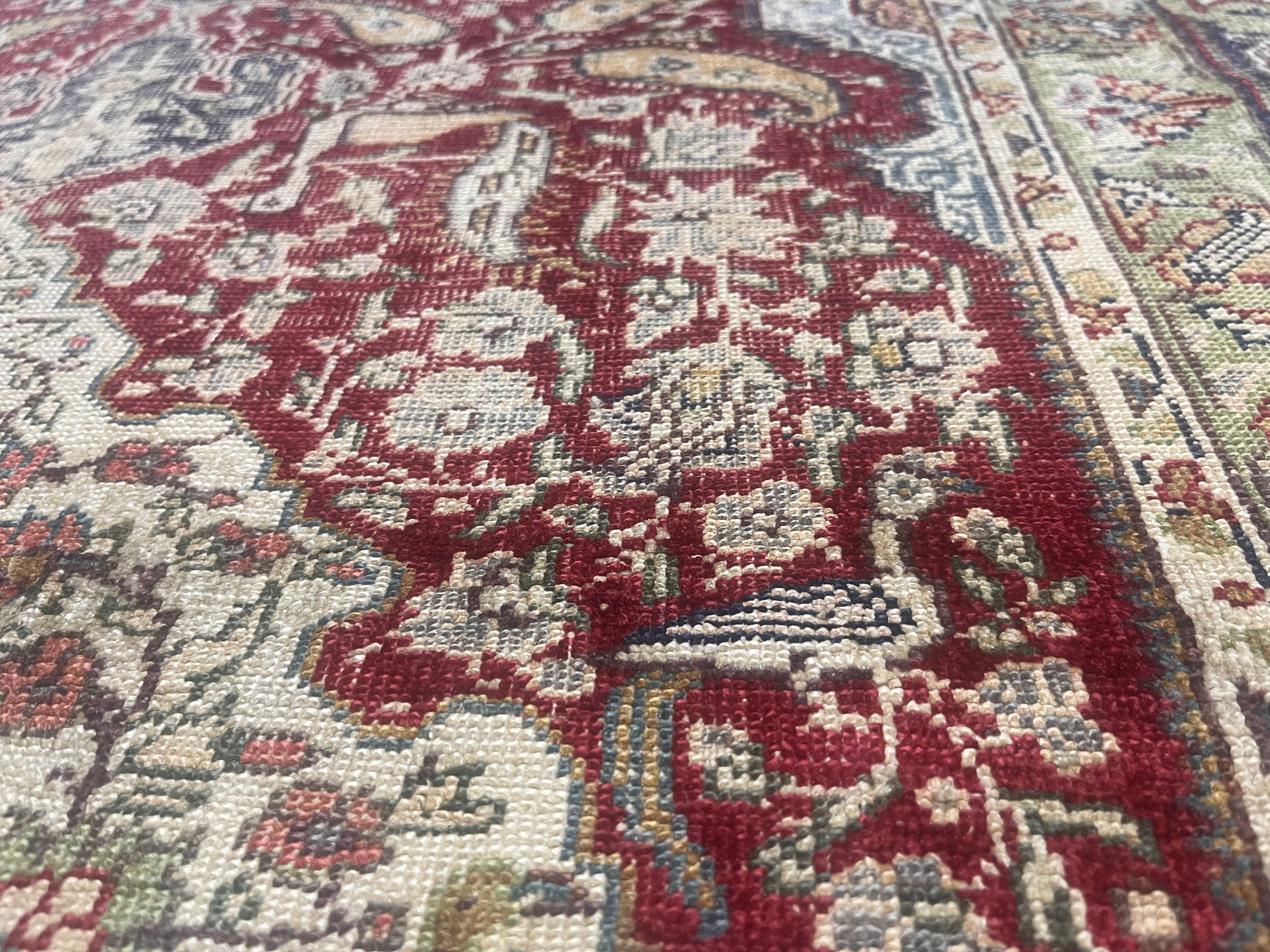 Fine Antique Silk Kayseri Rug 4'0" x 5' 11"