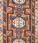 Antique Caucasian Kuba Rug 4'6" x 10' 1''