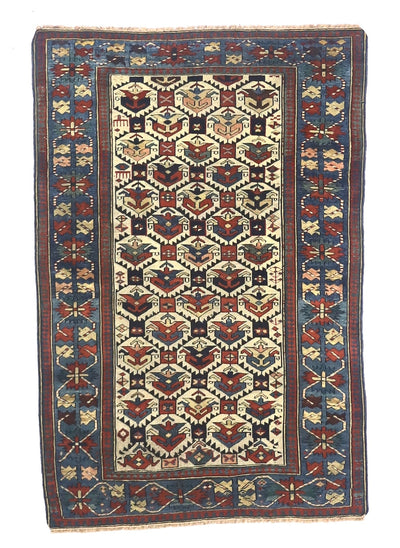 Antique Caucasian Kuba Rug 3'4
