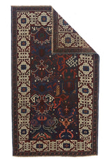 Antique Caucasian Kuba Bijov Rug 2'7" x 4' 6''