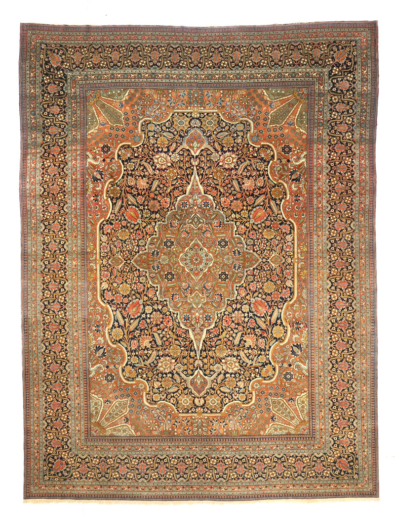 Antique  Mohtasham Kashan Rug 9' 2