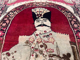 Fine Antique Pictorial Lavar Kerman Rug 2'0" x 2' 6"