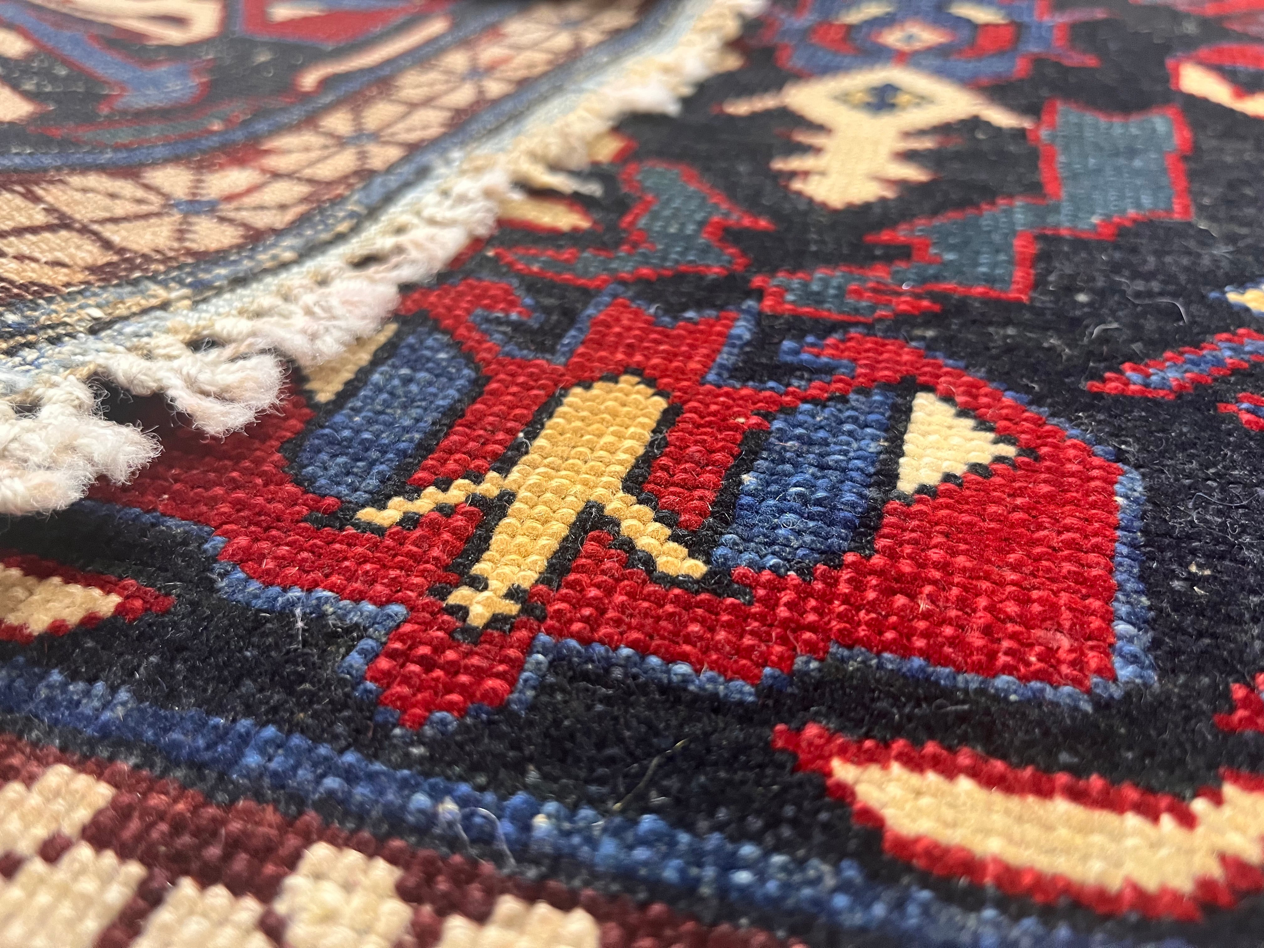 Antique Caucasian Kuba Rug 2'10" x 3' 10''