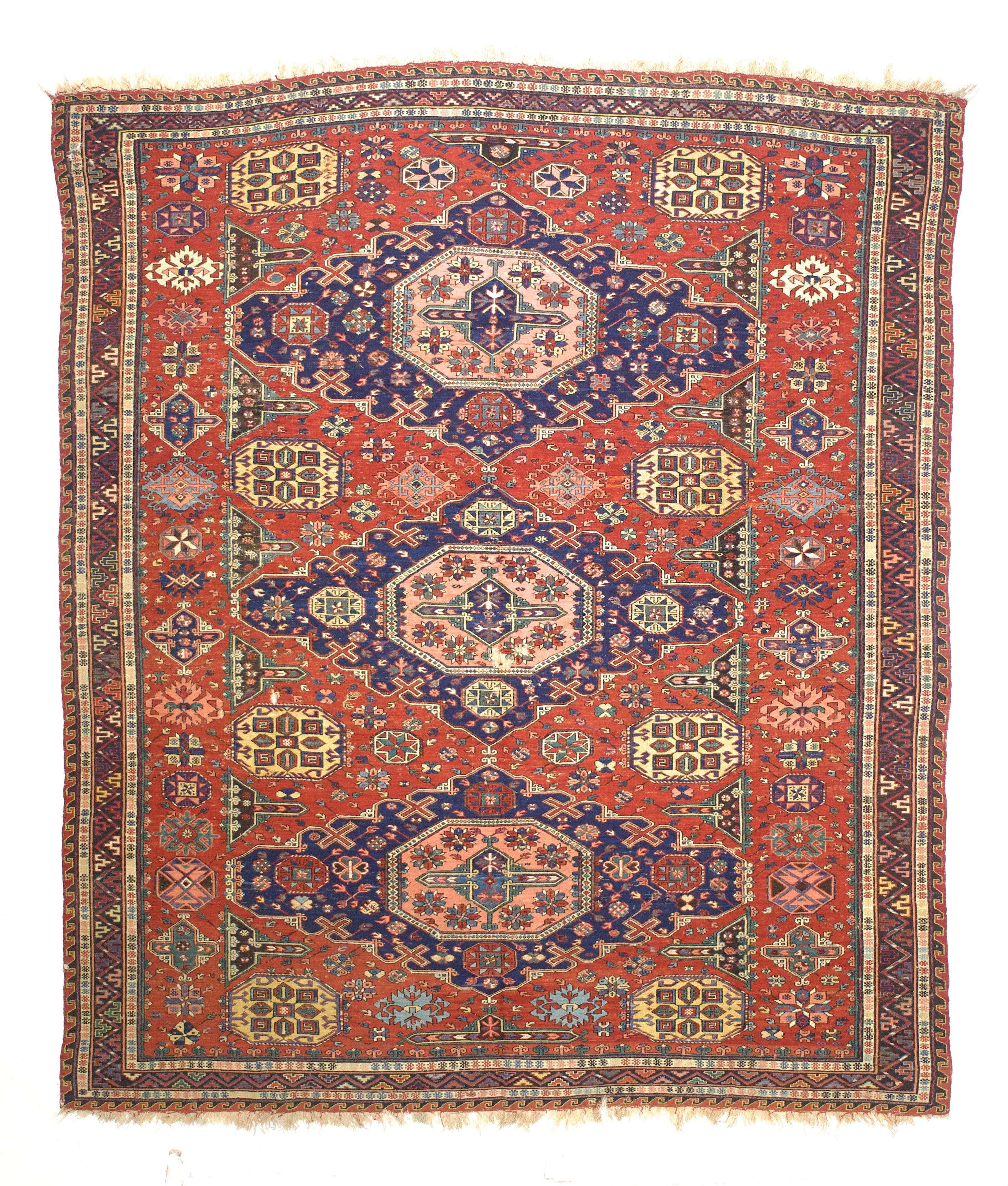 Fine Antique Caucasian Sumak Rug 7' 8'' x 9' 1''