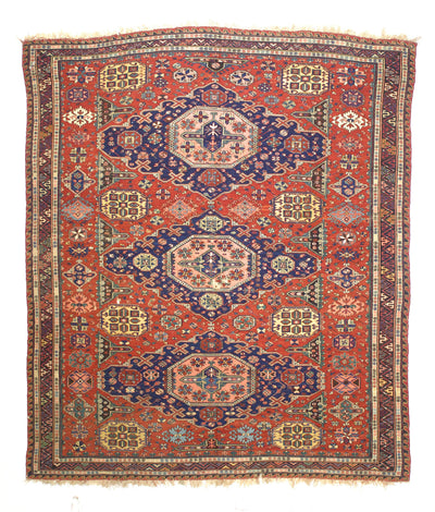 Fine Antique Caucasian Sumak Rug 7' 8'' x 9' 1''