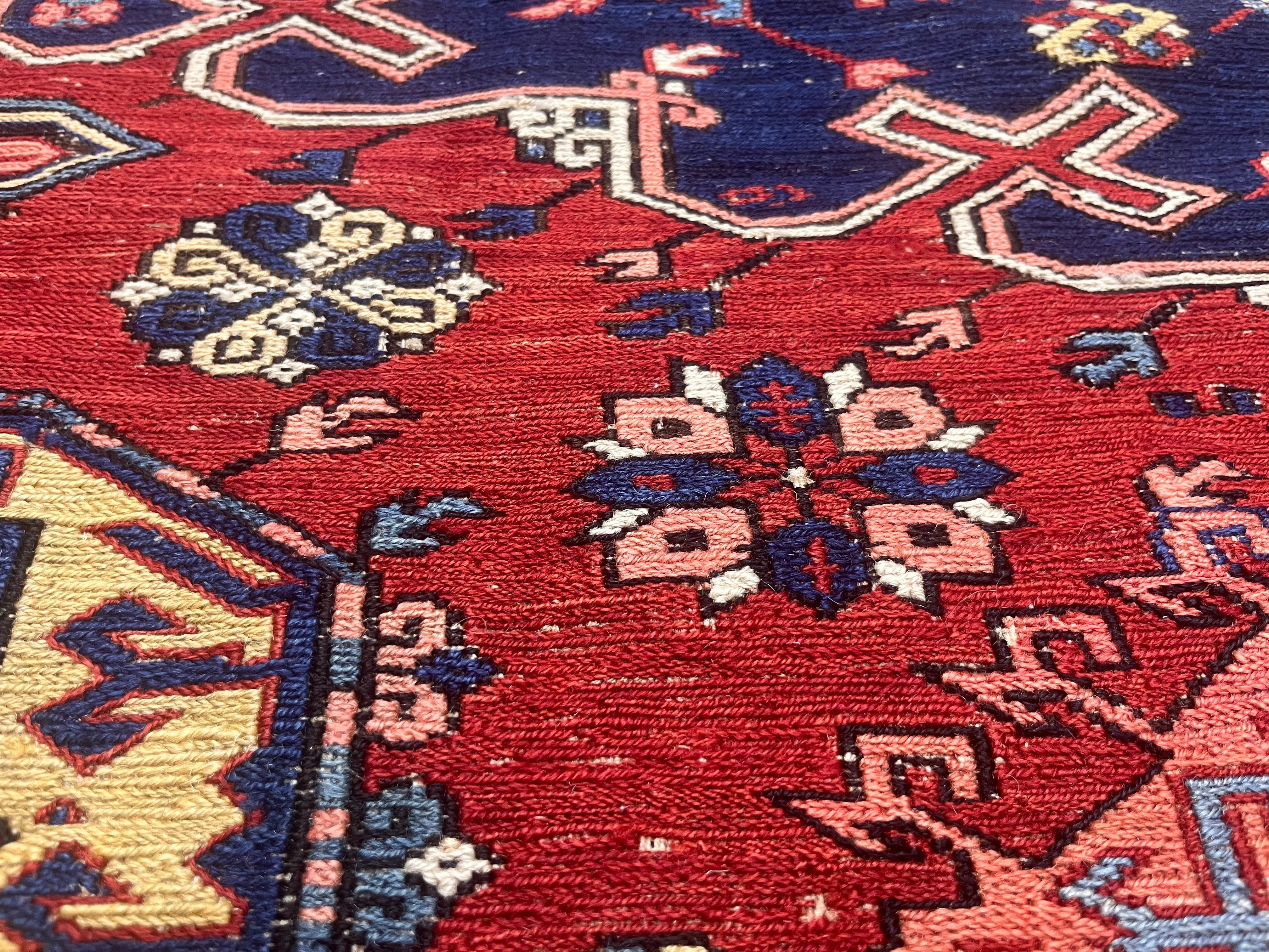 Fine Antique Caucasian Sumak Rug 7' 8'' x 9' 1''
