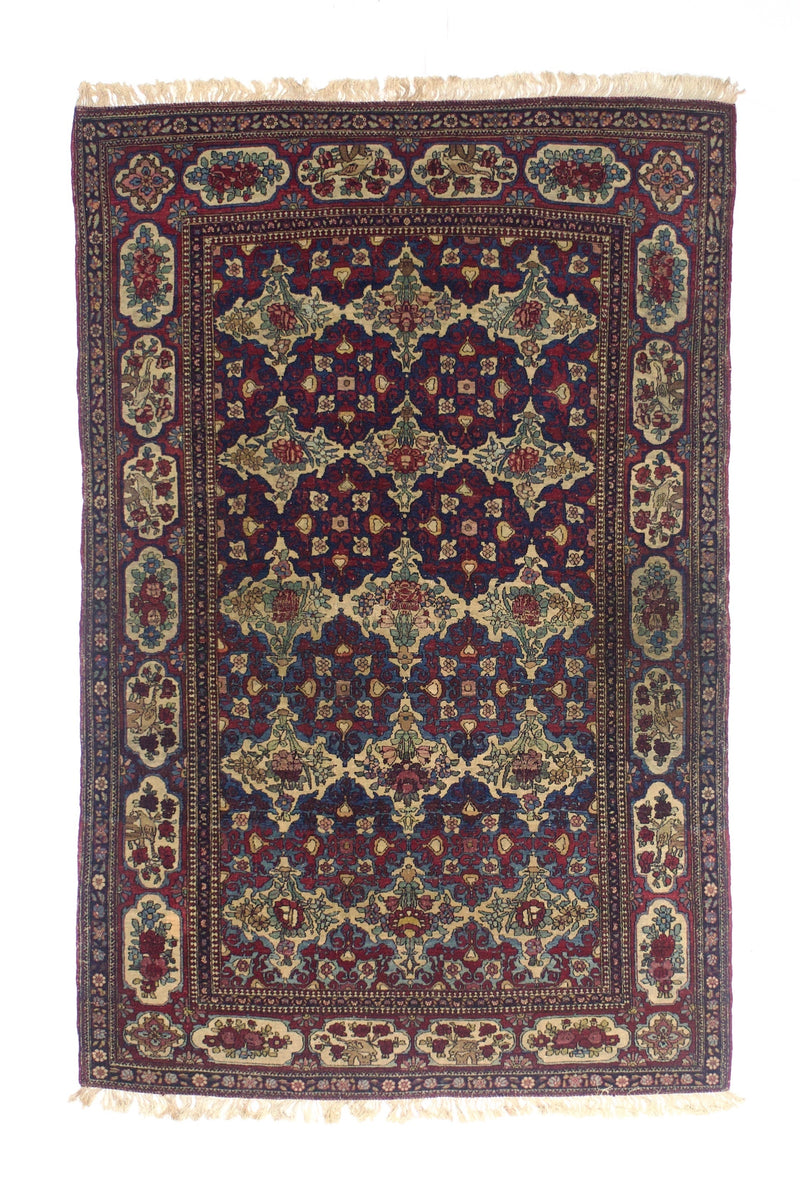Antique Tehran Rug 4'7