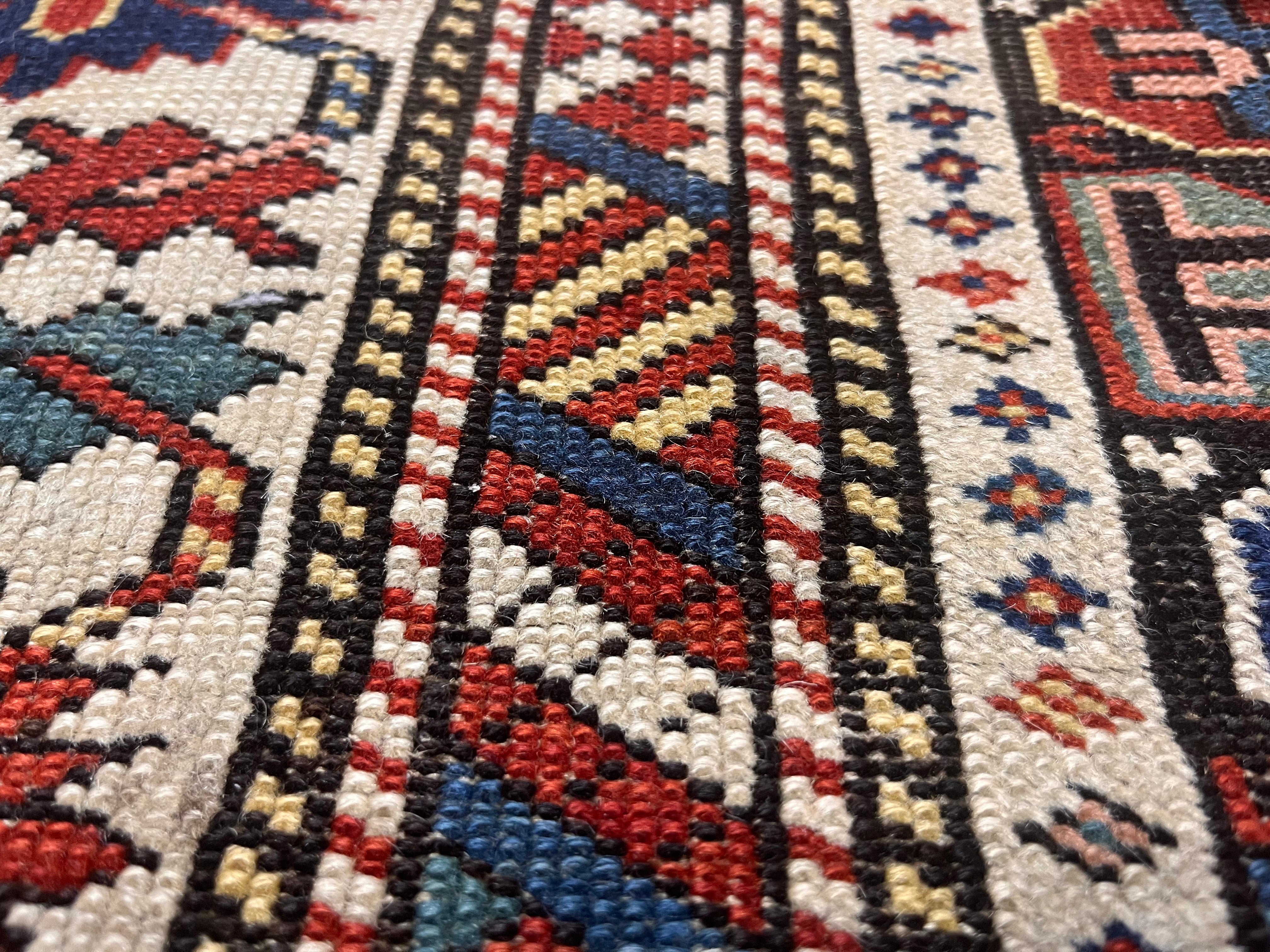 Antique Caucasian Shirvan Rug 3' 6" x 4' 10"