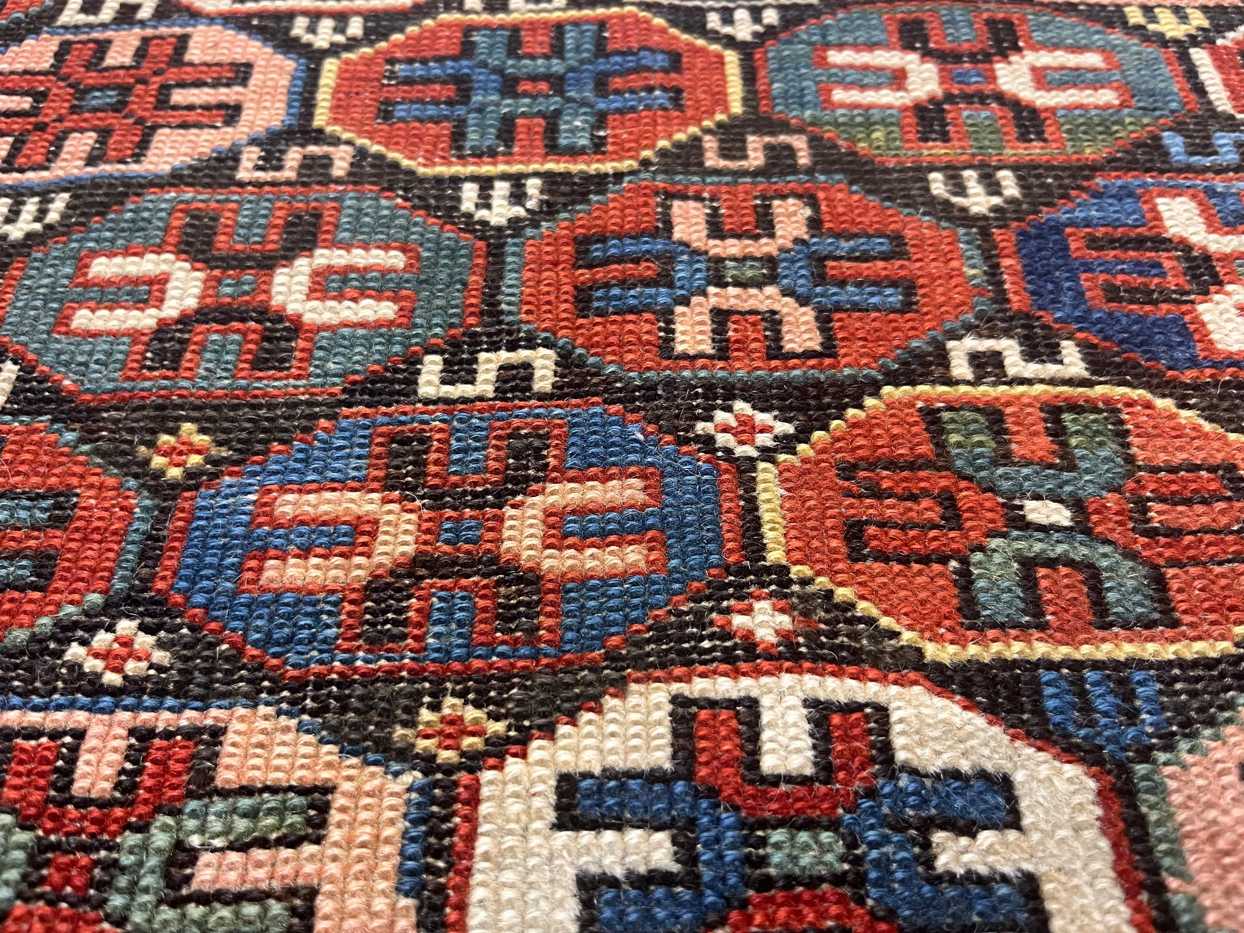 Antique Caucasian Shirvan Rug 3' 6" x 4' 10"