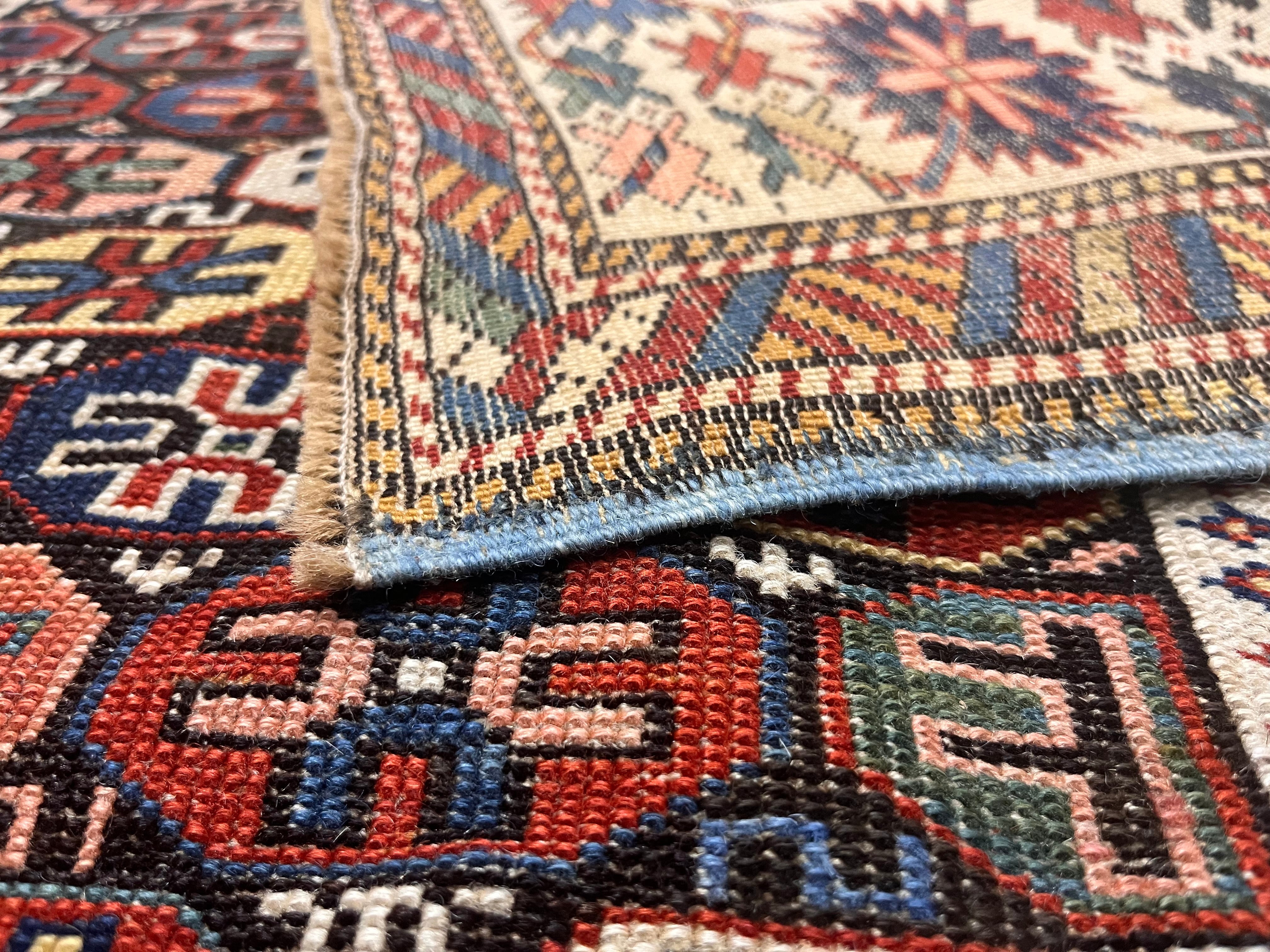 Antique Caucasian Shirvan Rug 3' 6" x 4' 10"