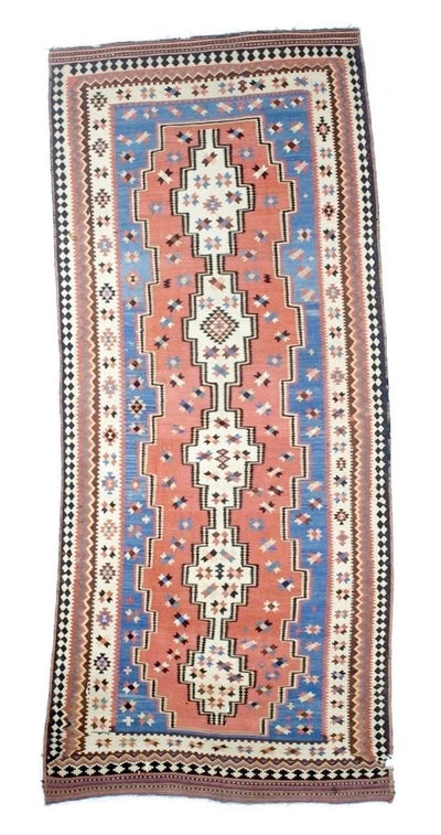 Fine Antique Qashqai Tribal Kilim Rug 5' 6'' x 13' 0