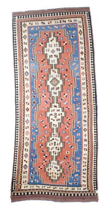Fine Antique Qashqai Tribal Kilim Rug 5' 6'' x 13' 0"